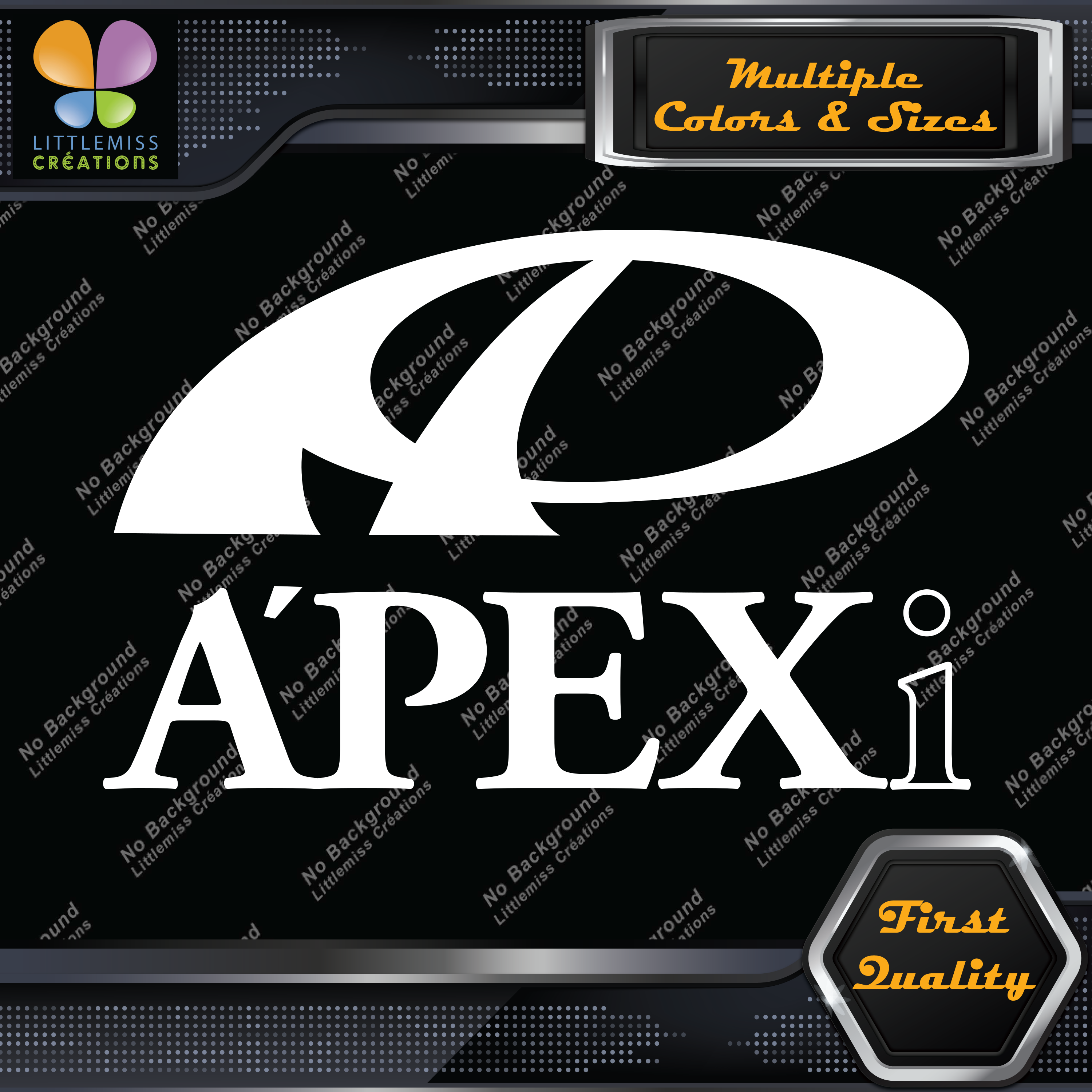 Fits Apexi Performance Logo Over Name Cars JDM Tuning Decals Stickers Vinyl